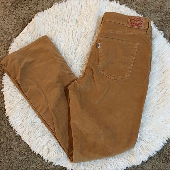 LEVIS 725 HIGH RISE GOLDEN VELVET STRETCH FLARE - Picture 2 of 7